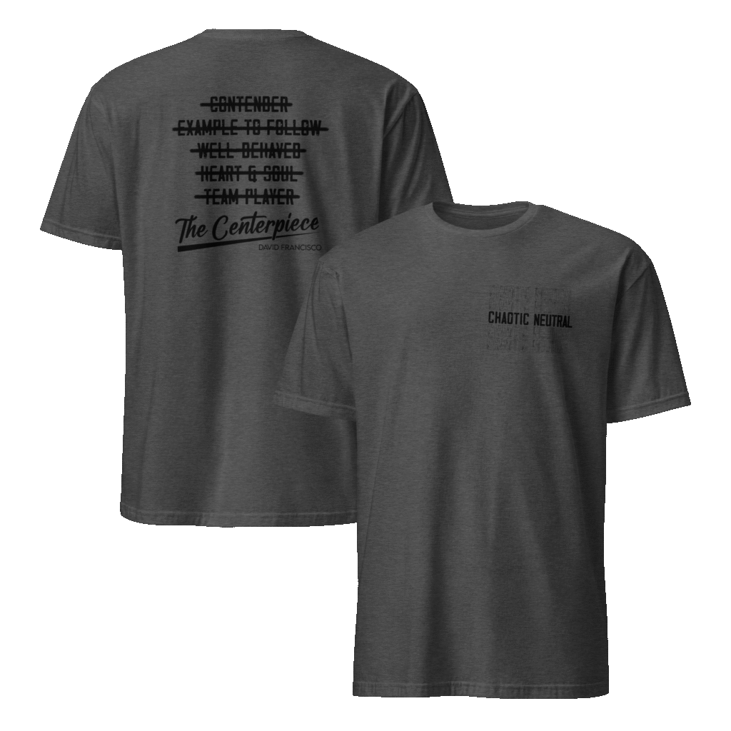 Dark Heather Grey T-Shirt • Chaotic Neutral (Parallax)